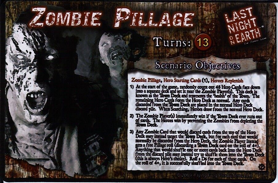 Last Night on Earth &#039;Zombie Pillage&#039; Supplement