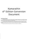 RPG Item: Kamarathin 6th Edition Conversion Document