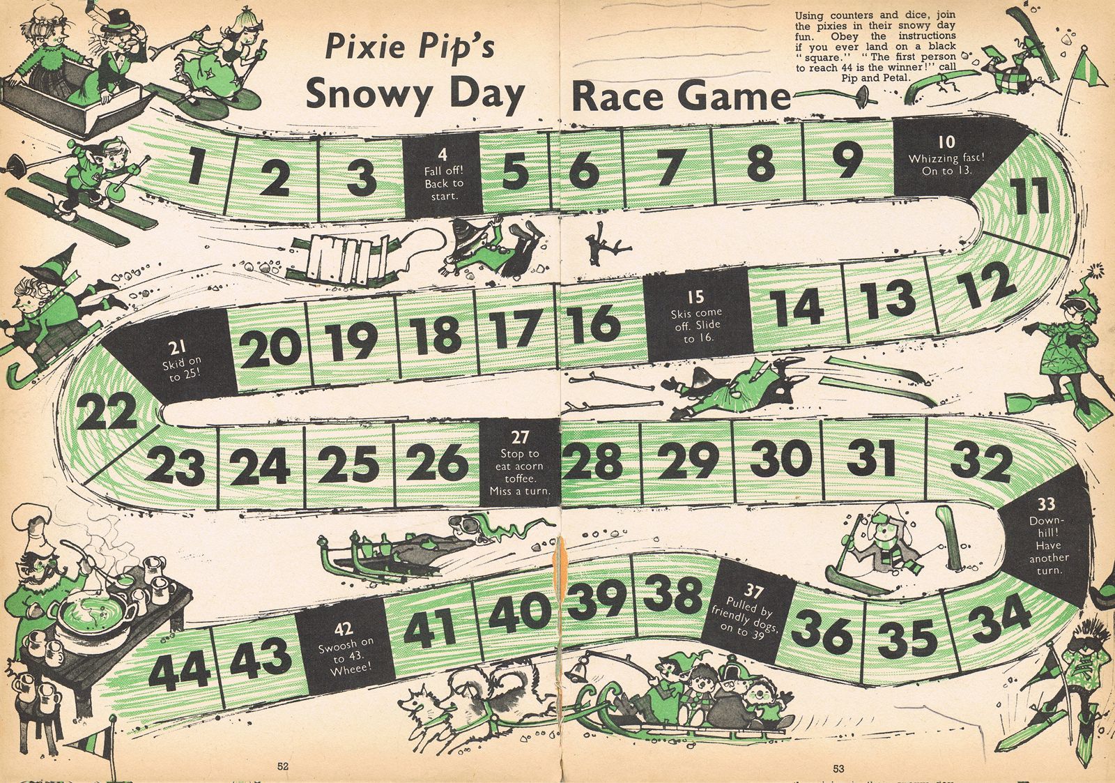 Pixie Pip's Snowy Day Race Game