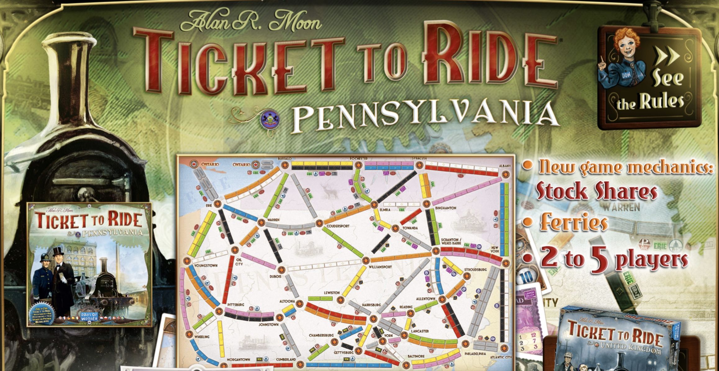 Ticket to Ride: Pennsylvania box art