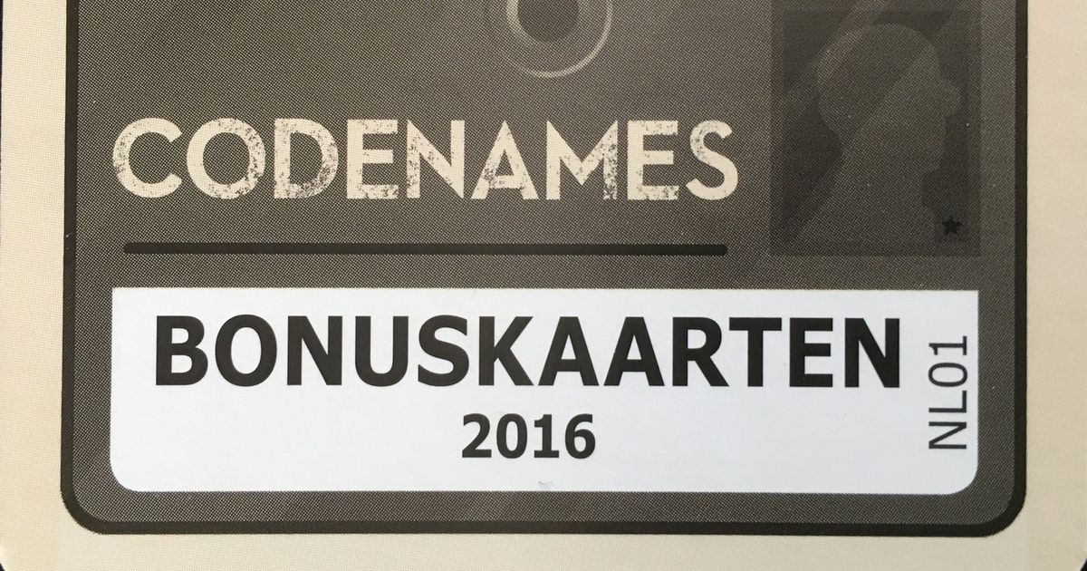 Codenames: Bonuskaarten 2016 | Board Game | BoardGameGeek