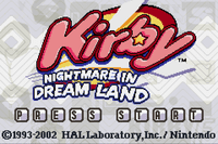 Video Game: Kirby: Nightmare in Dreamland