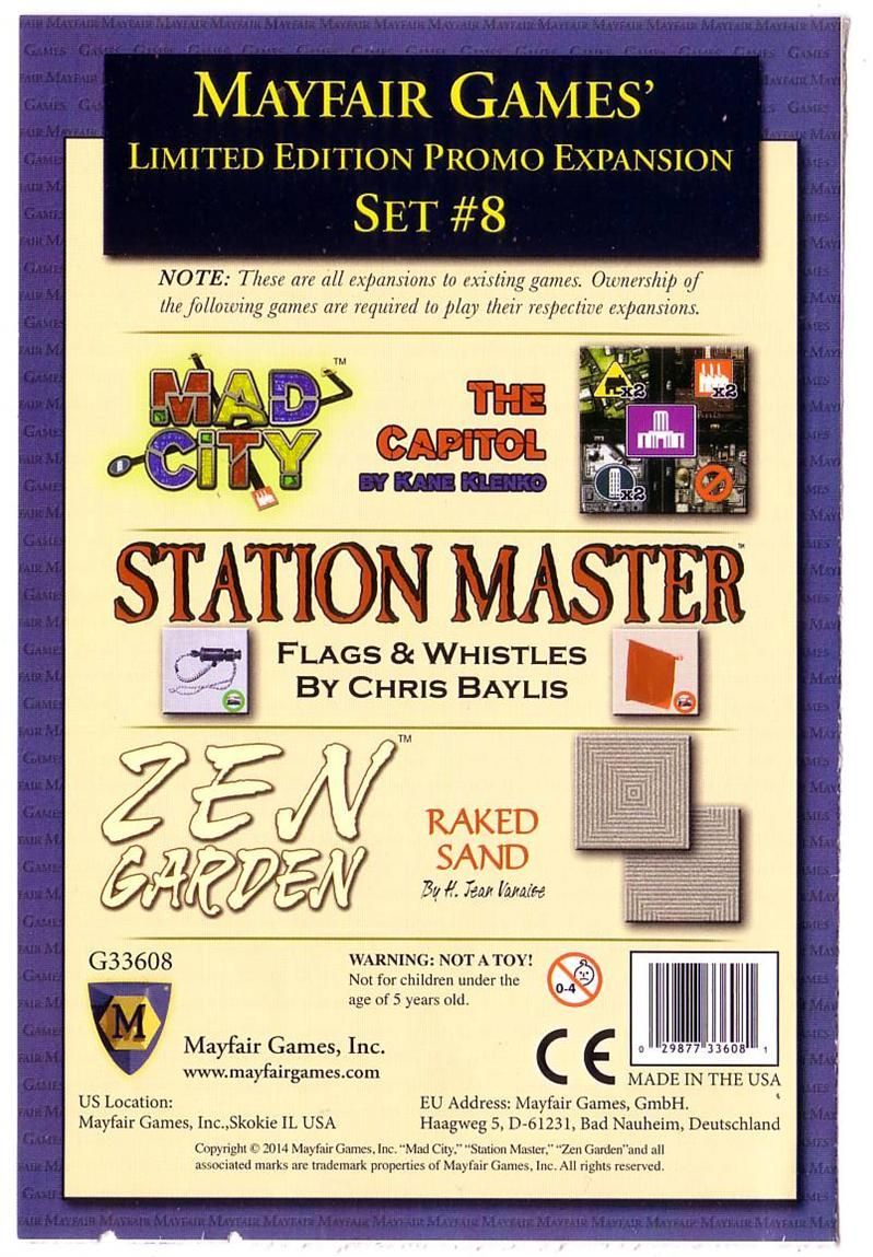 Mayfair Games' Limited Edition Promo Expansion Set #8 cover art