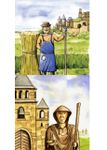 Friar & Farmhand (fan expansion for Carcassonne)