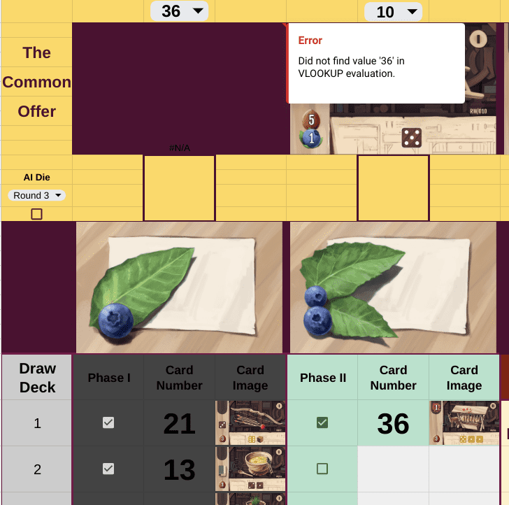 DIY Board Game Spreadsheet Build Demonstration—Woodcraft Roll and