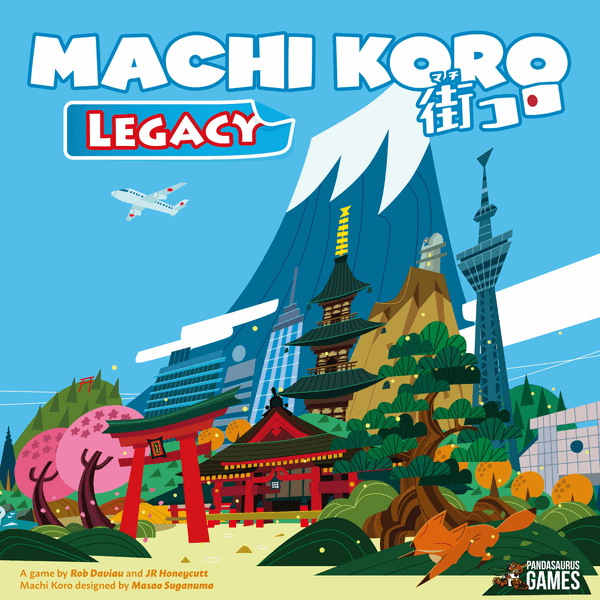 Machi Koro Legacy, Pandasaurus Games, 2019 — front cover (image provided by the publisher)
