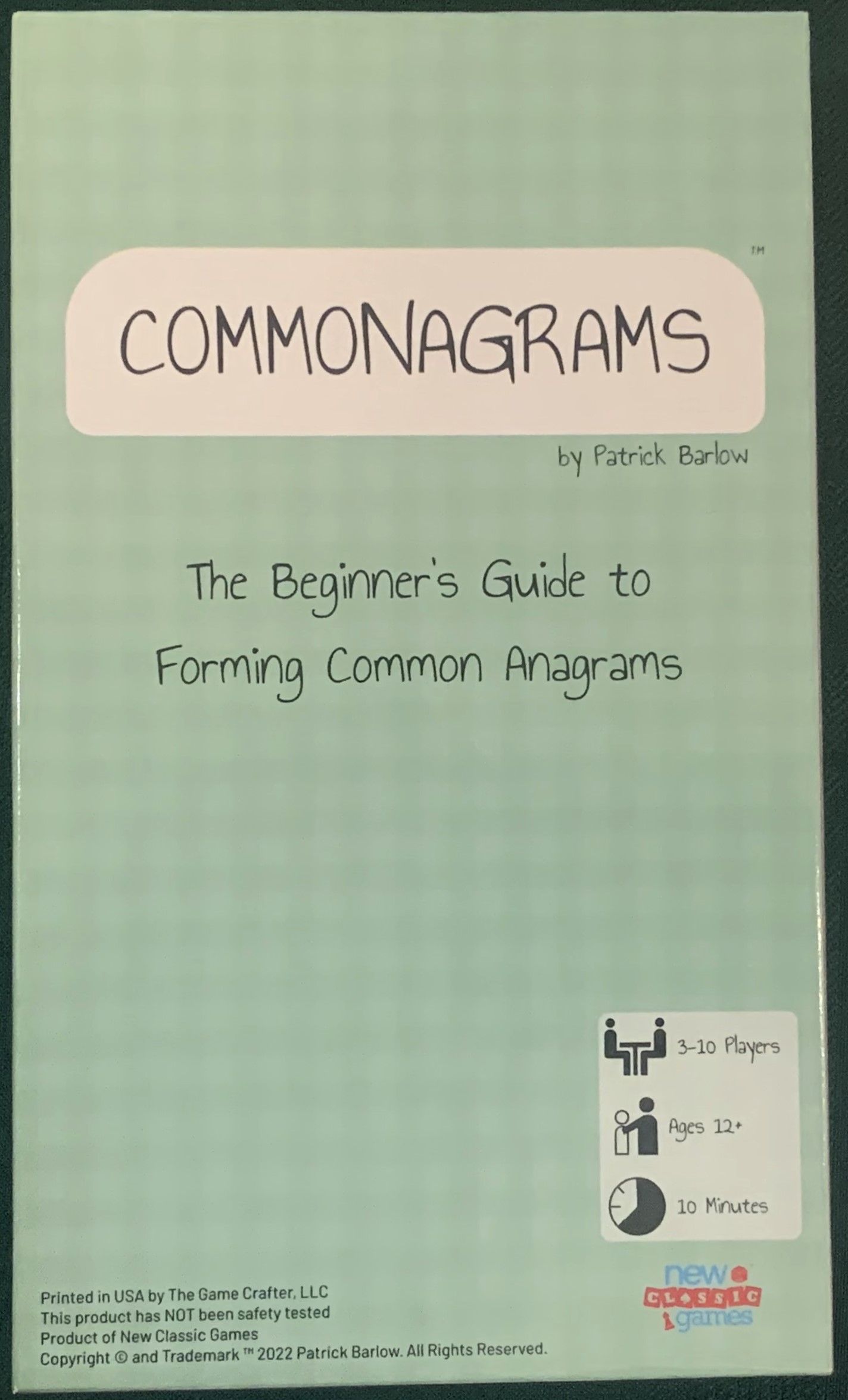 Cover art for Commonagrams