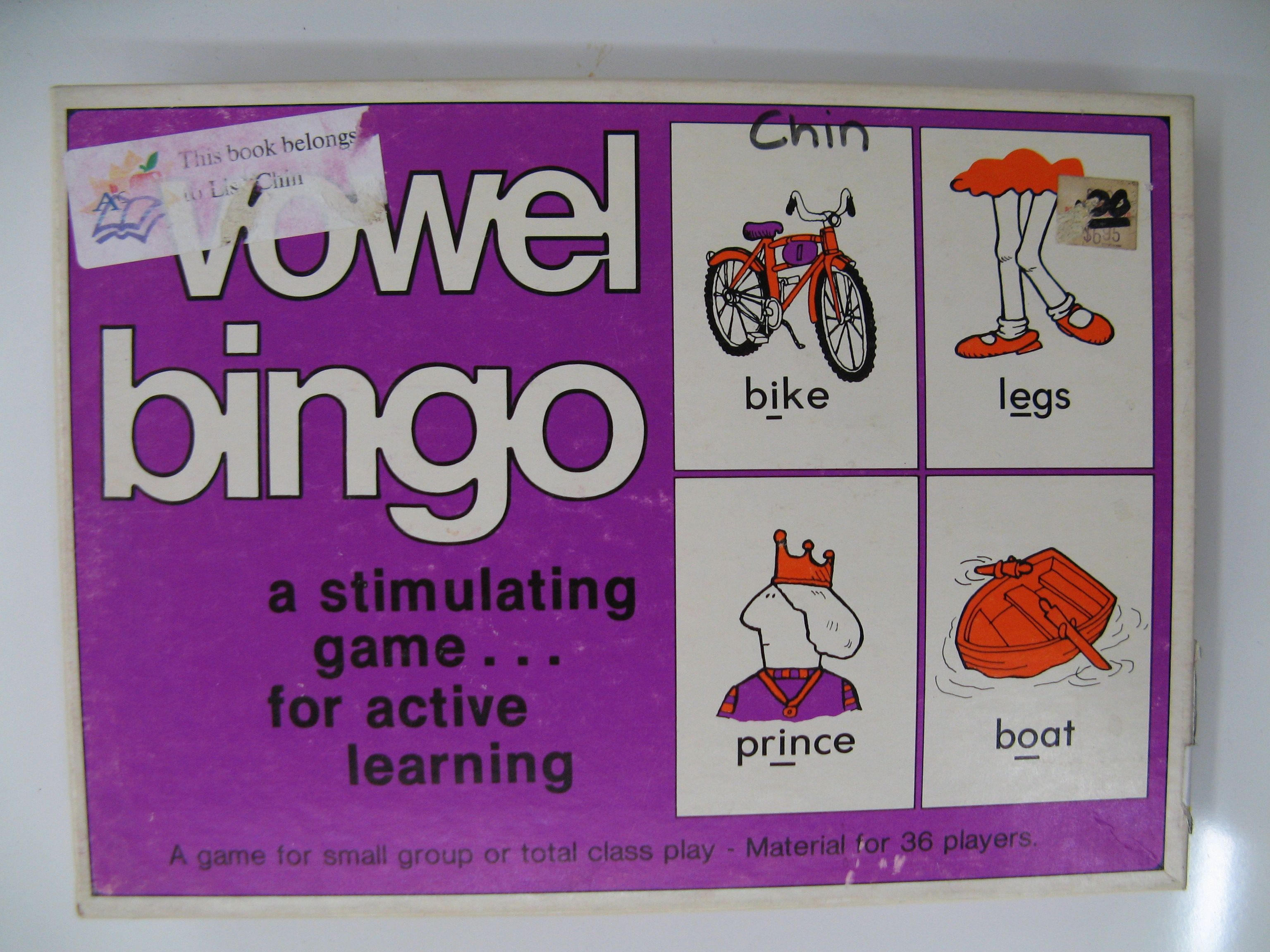 Vowel Bingo box art