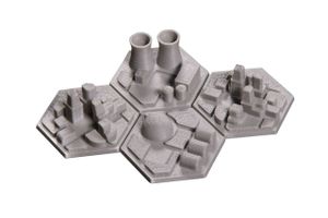 Terraforming Mars: Broken Token 3D Space Colony Hex Tiles