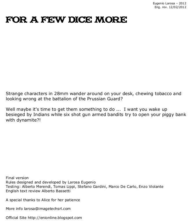 Cover art for For a Few Dice More