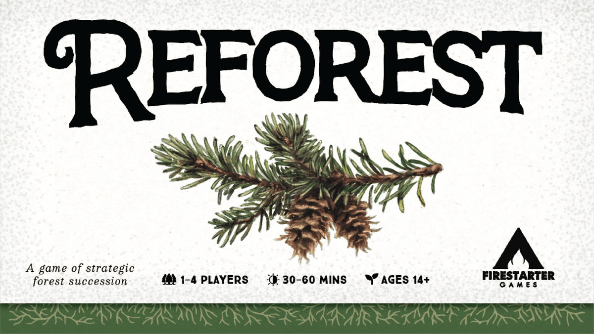 Reforest Old Growth gioco da tavolo card game naturalistico per 1-4 giocatori - copertina ufficiale Firestarter Games