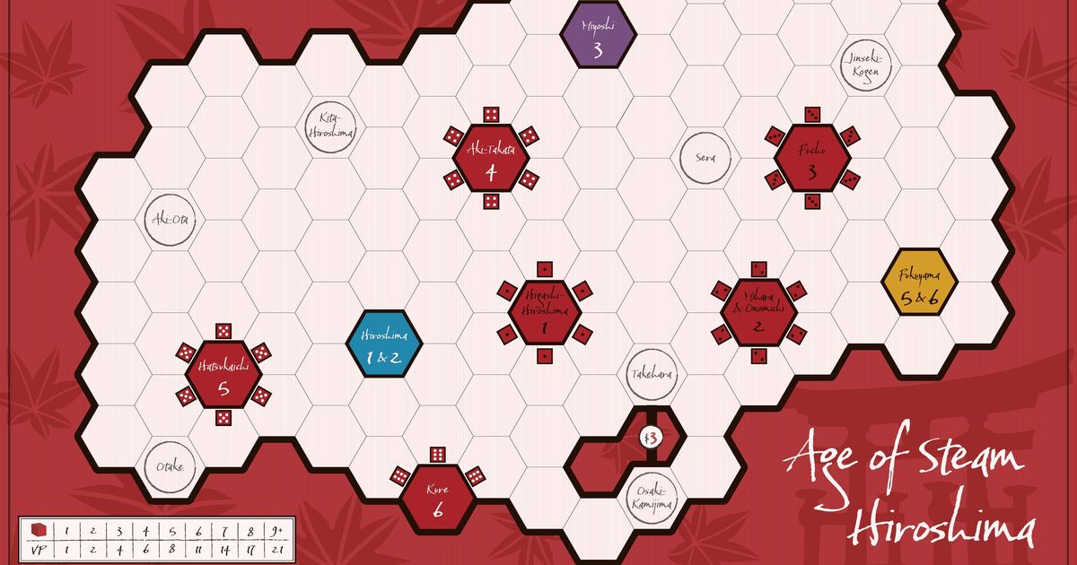 Hiroshima (fan expansion for Age of Steam) Board Game BoardGameGeek