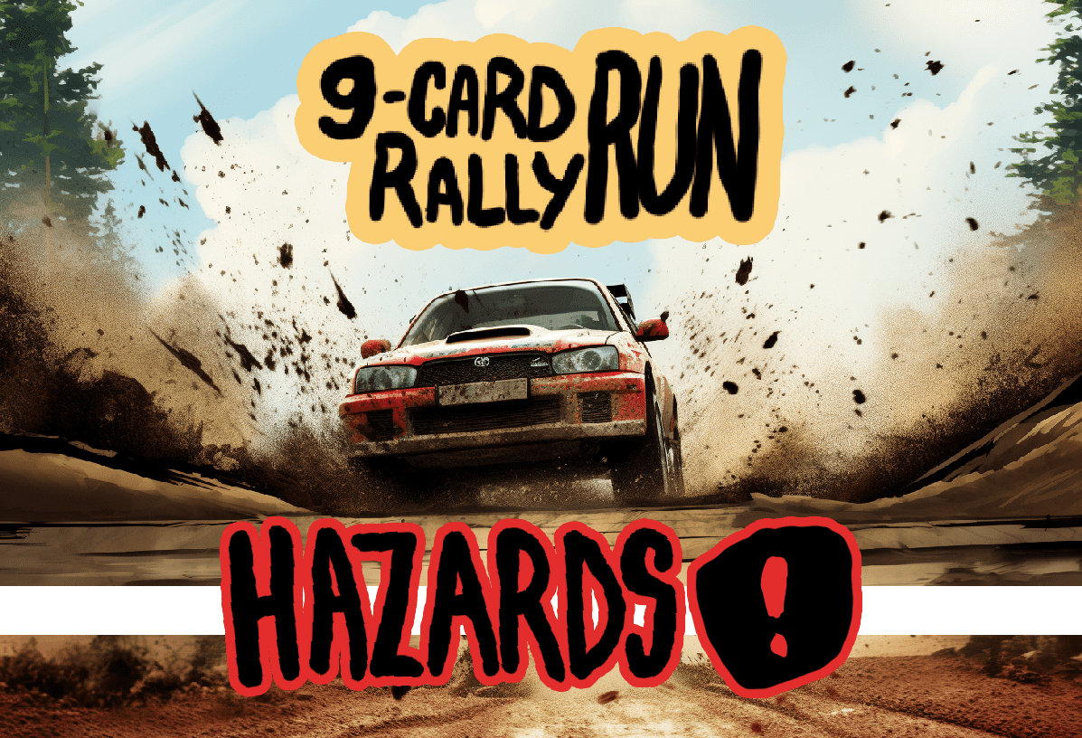 9-Card Rally Run: Hazards Pack box art