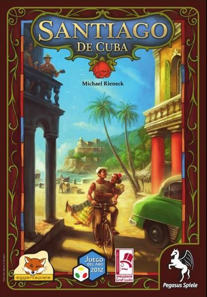 Santiago de Cuba, eggertspiele/Pegasus Spiele, 2011 — updated cover with award logos (image provided by the publisher)