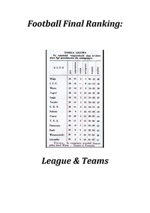 Football Final Ranking: England