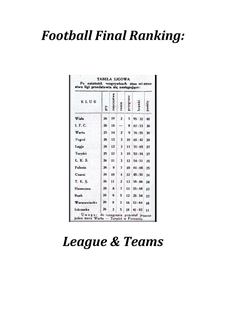 Football Final Ranking: England