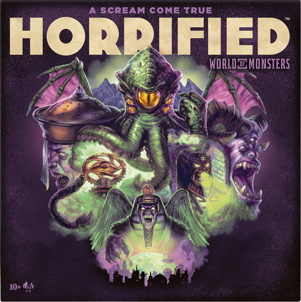 Horrified: World of Monsters, Ravensburger, 2024 — front cover (image provided by the publisher)