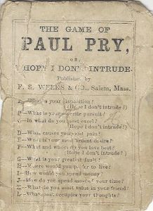 The Game of Paul Pry