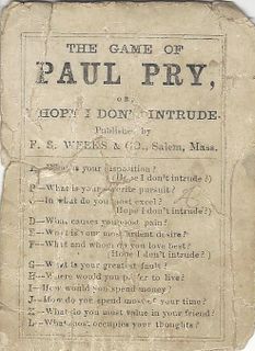 The Game of Paul Pry