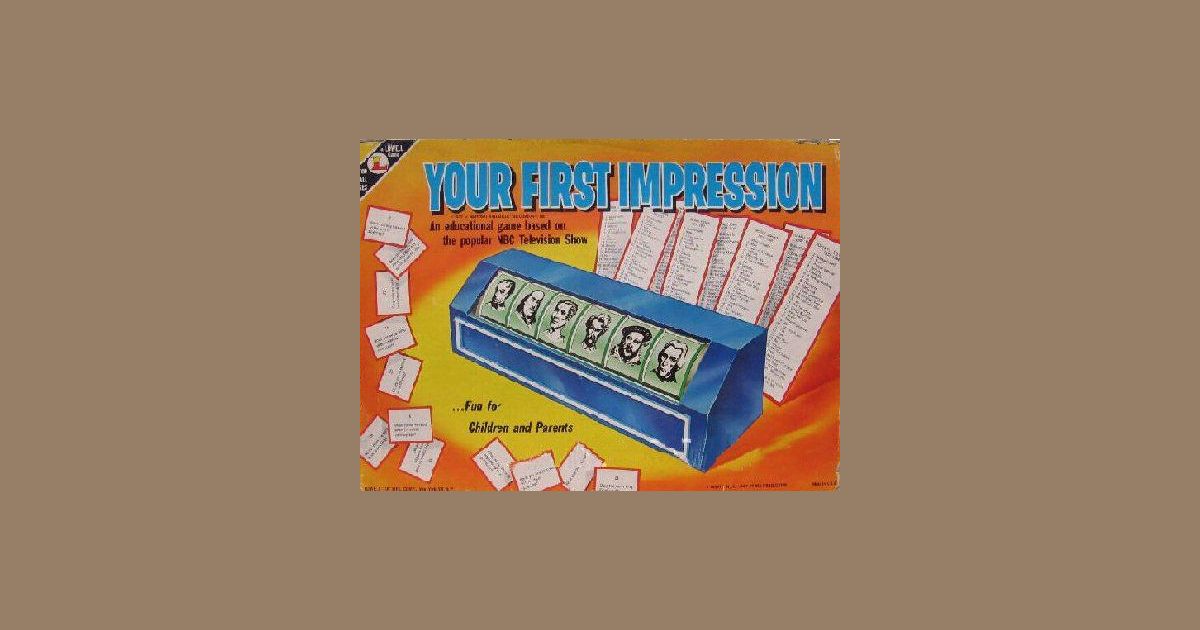 Your First Impression Board Game BoardGameGeek