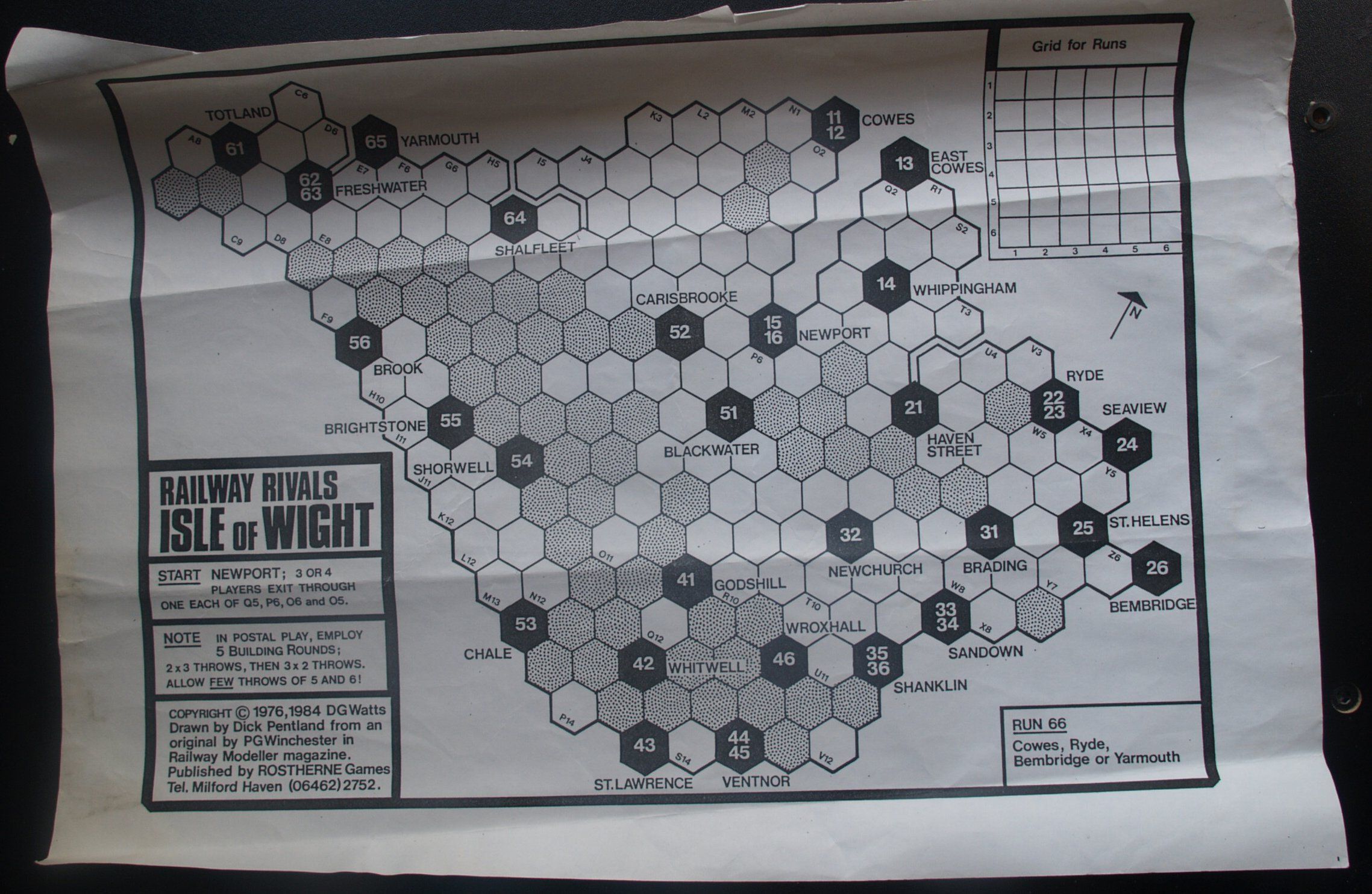 Railway Rivals Map IOW: Isle of Wight