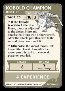 Dungeons & Dragons: Wrath of Ashardalon Boardgame – Kobold Champion Promo