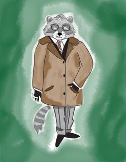The Raccoon is at the Candy Shoppe