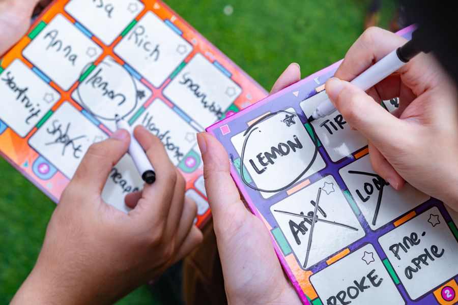 Draw circle if your answer matches other. Try to make bingo to get more points