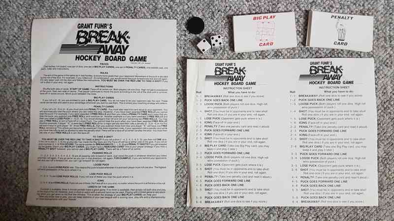 Grant Fuhr's Breakaway Hockey Board Game