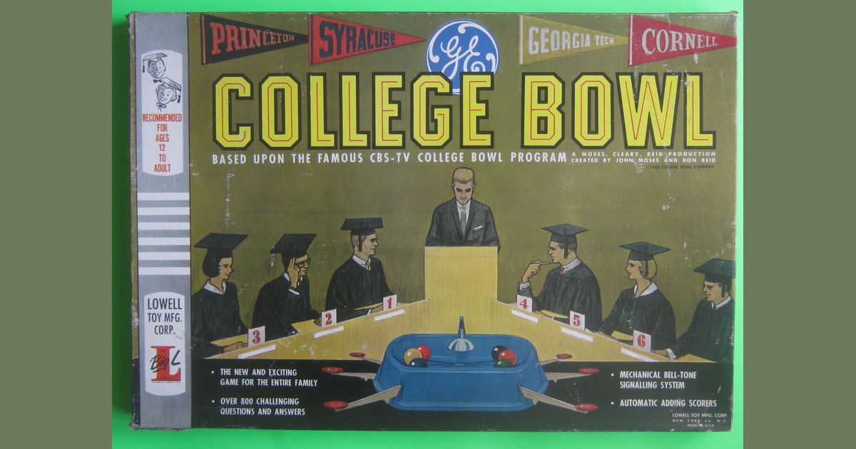 College Bowl Board Game BoardGameGeek