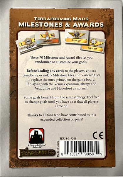 Miniatura Ver juego de Terraforming Mars: Milestones & Awards