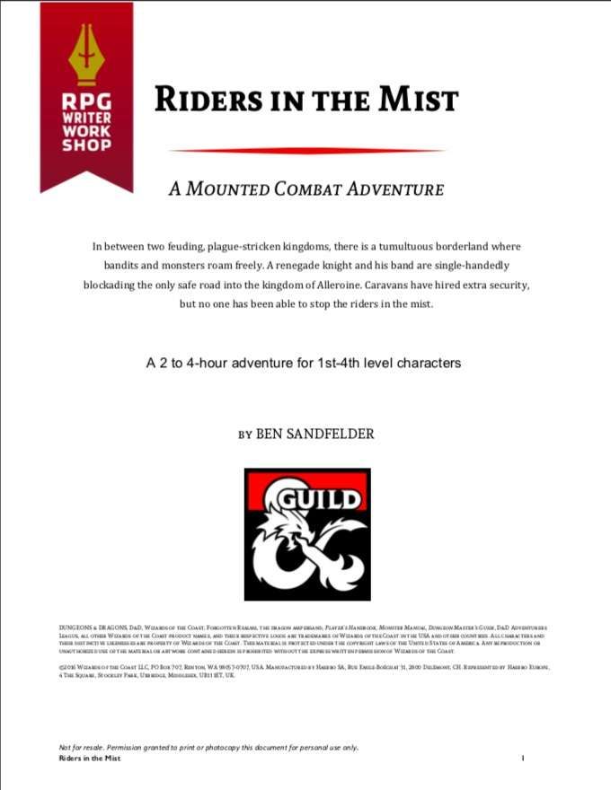 Riders in the Mist box art