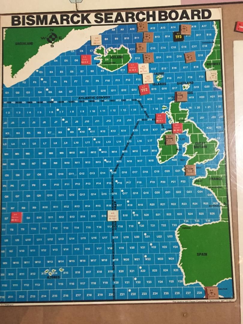 Espansione Bismarck Search For Graf Spee Per Gioco Avalon Hill 1978