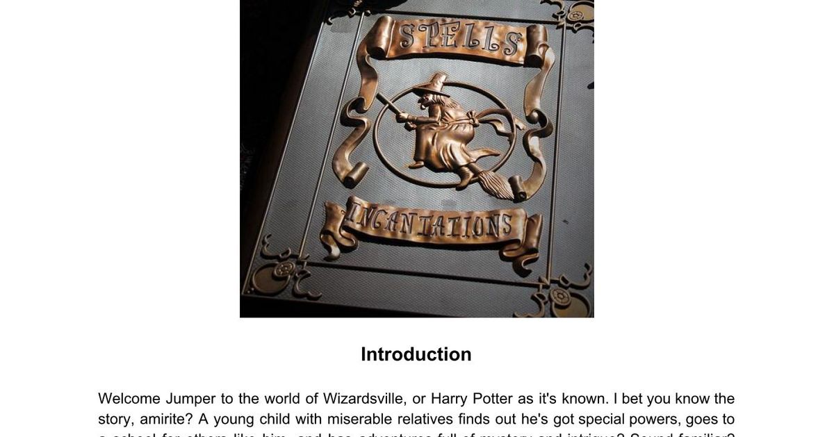 A "Happy" Harry Potter Fanfiction A Jumpchain CYOA RPG Item RPGGeek