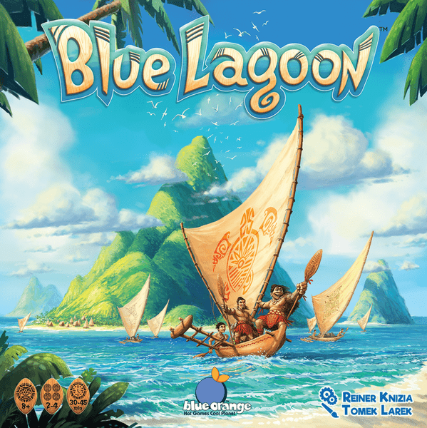 Blue Lagoon, Blue Orange Games, 2018 — front cover (image provided by the publisher)