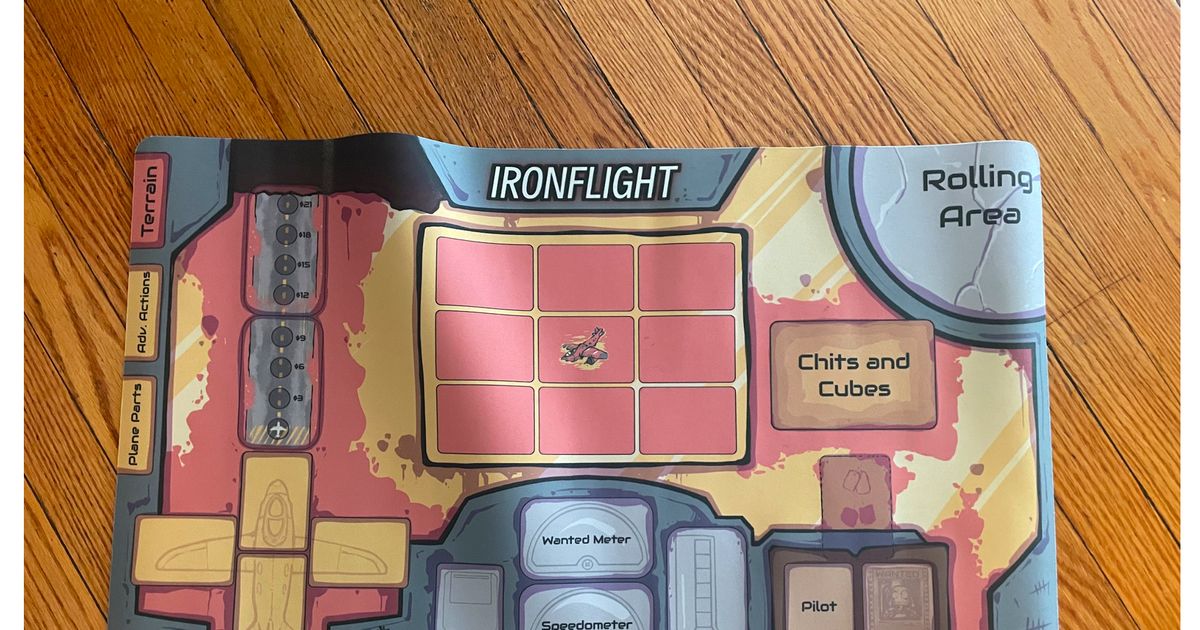 IronFlight: A Rustlands Adventure – Playmat | Board Game Accessory ...