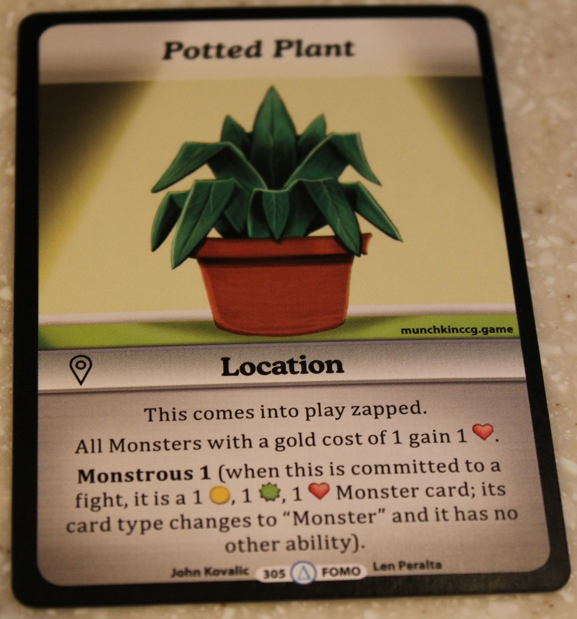 Munchkin Collectible Card Game: Potted Plant Promo Card cover art