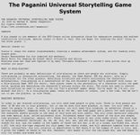 RPG Item: The Paganini Universal Storytelling Game System