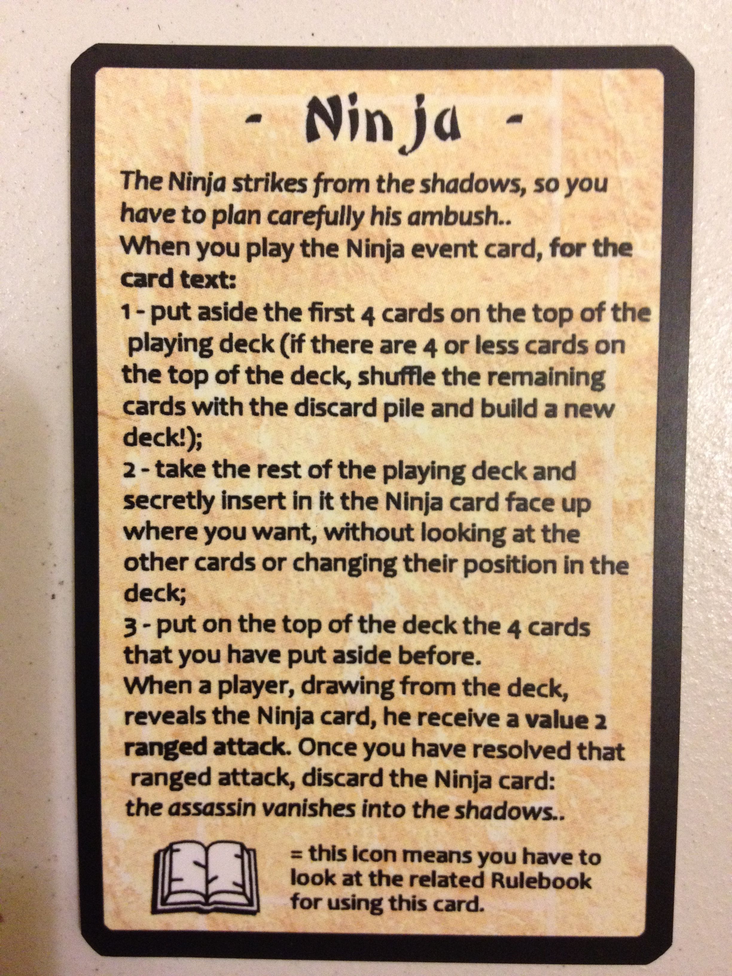 Sake & Samurai: Ninja Cards