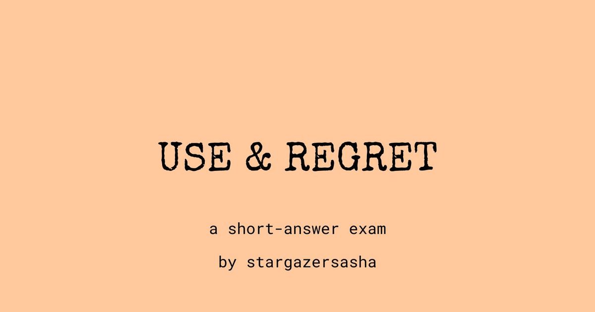 Use & Regret | RPG Item | BoardGameGeek