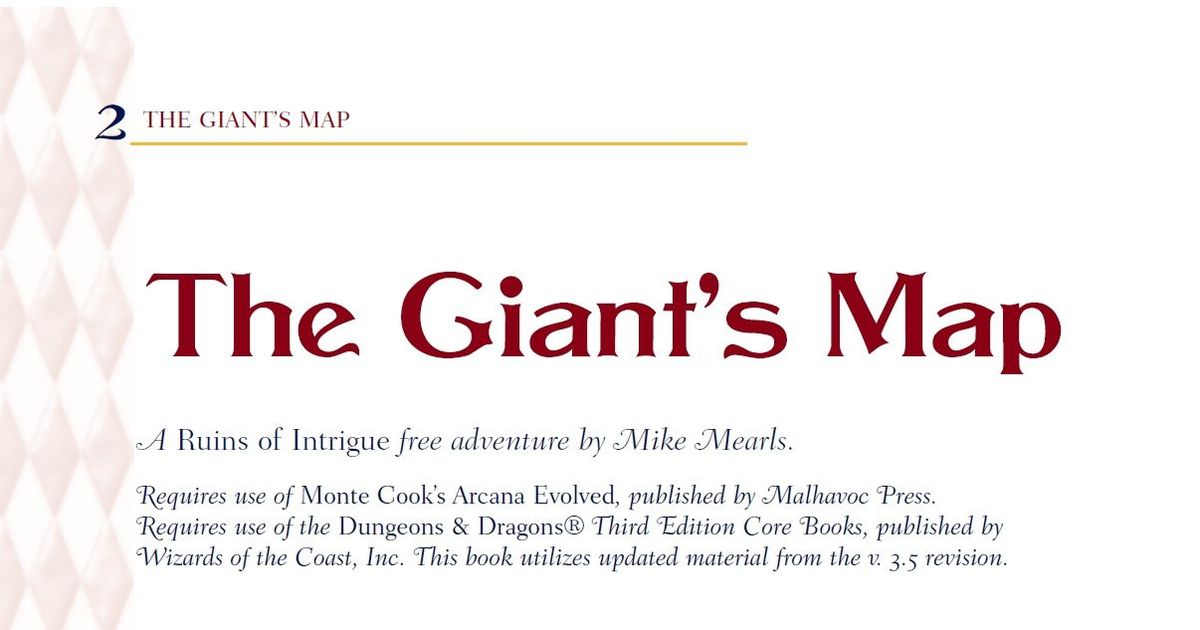 The Giant's Map | RPG Item | RPGGeek