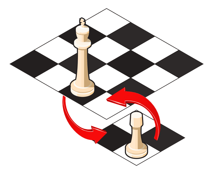 Tri dimensional chess kings side castling