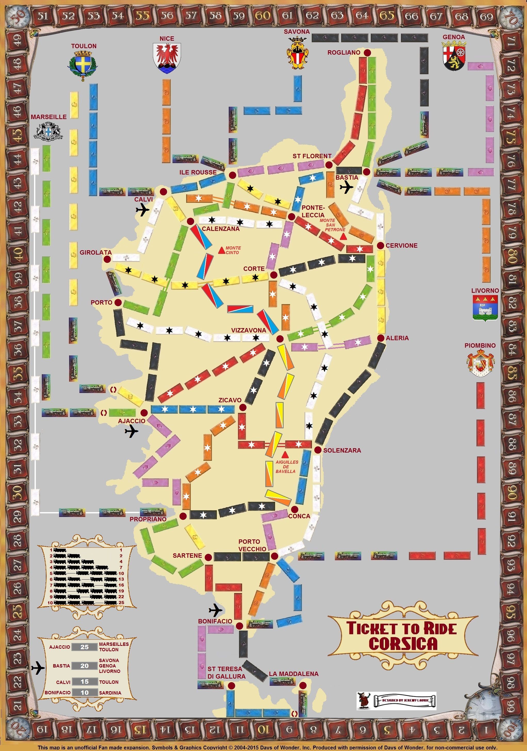 Corsica (fan expansion for Ticket to Ride)