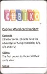 Cubiko Word card deck