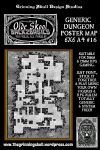 RPG Item: Olde Skool Back2Basics: Generic Dungeon Poster Map 6x6 A4 #16