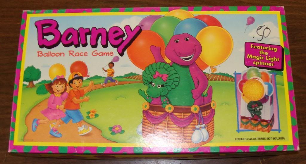 Barney Balloon Race Game box art