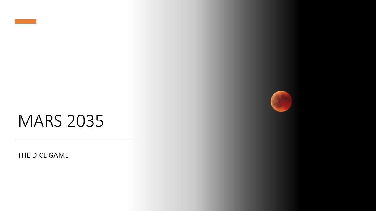 Mars 2035 The Dice Game
