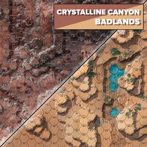 BattleTech: Alien Worlds – Crystalline Canyon/Badlands Battlemat