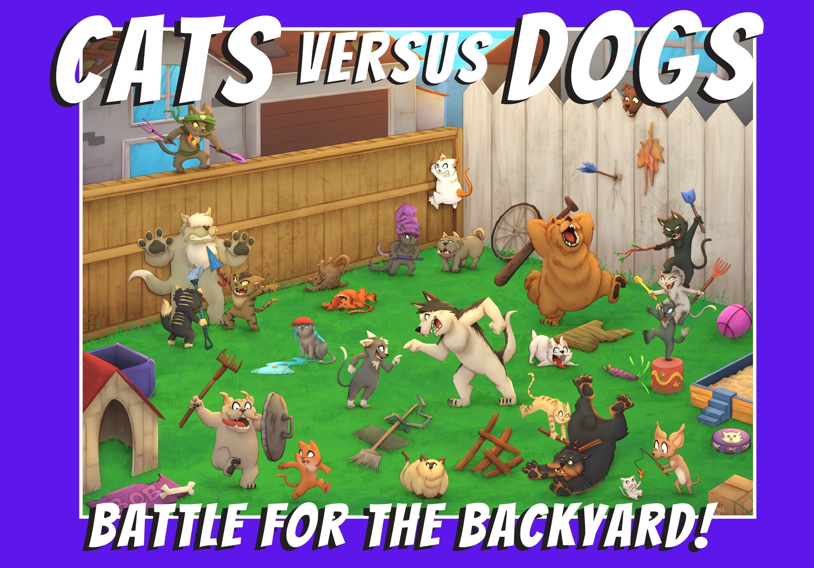 Cover art for Cats versus Dogs: Battle for the Backyard!