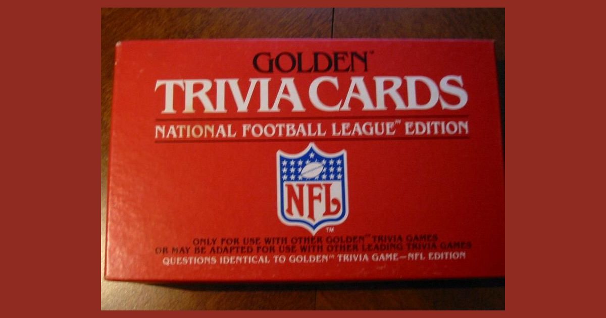 Golden Trivia Cards National Football League Edition Board Game Boardgamegeek